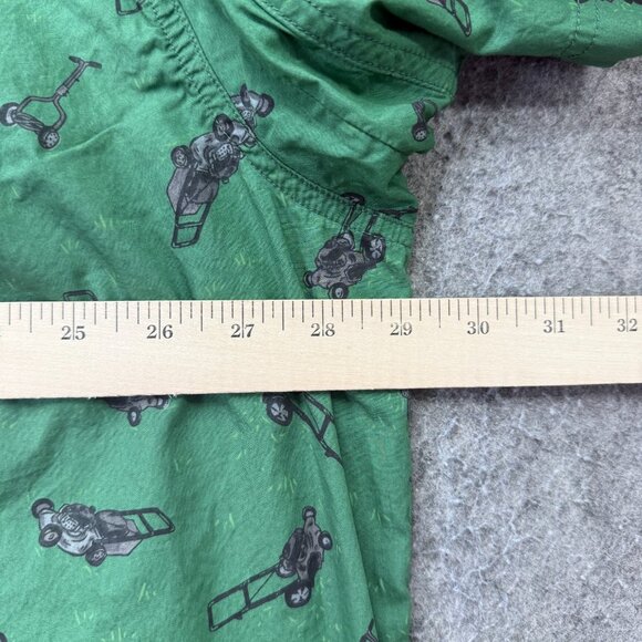Duluth Trading Untucked Shirt Men 2XLT Green Lawnmower Graphic Short Sleeve - Picture 10 of 13